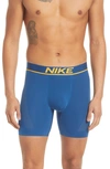 Nike Dri-fit Elite Micro Performance Boxer Briefs In Court Blue/ Gold