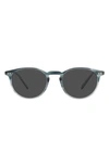 Oliver Peoples Riley 49mm Round Sunglasses In Blue