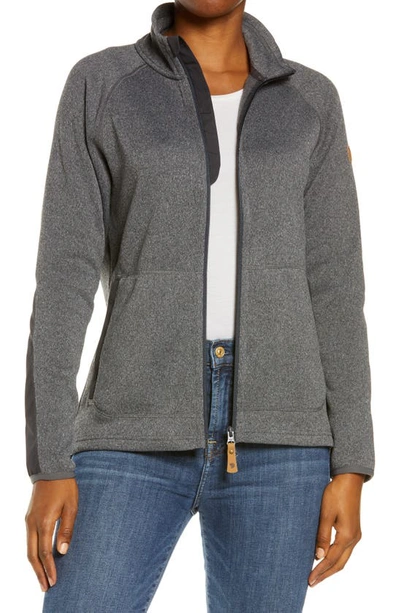 Fjall Raven Övik Fleece Zip Jacket In Dark Grey