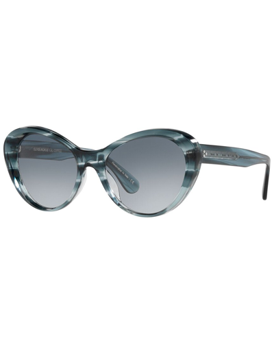 Oliver Peoples Zarene 55mm Butterfly Sunglasses In Blue