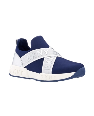 Dkny Kids' Little Girls Maddie Stretch Sneakers In Blue
