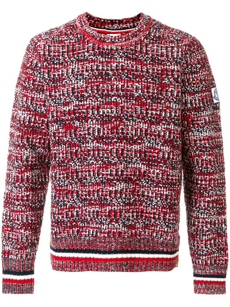 red moncler jumper