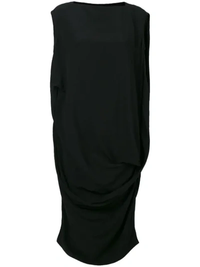 Rick Owens Loose Fit Sleeveless Dress In Black