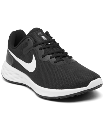 Nike Men's Revolution 6 Next Nature Extra Wide Width Running Sneakers From Finish Line In Black