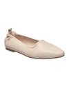 French Connection Women's Emee Rouched Back Ballet Flats Women's Shoes In Natural Ecru
