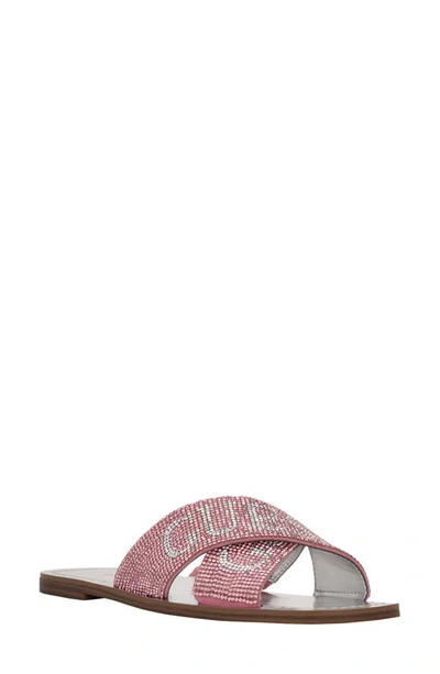 Guess Women's Glitzin Embellished Flat Slide Sandal Women's