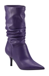 Marc Fisher Women's Manya Ruched Stiletto Boot Women's Shoes In Purple