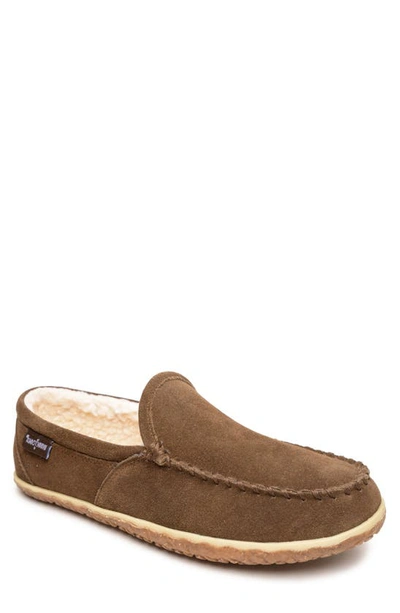 Minnetonka Men's Tilden Moccasin Slippers Men's Shoes In Brown