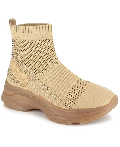 Bebe Women's Aspen Perforated Ankle Boots In Beige