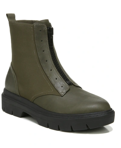 Dr. Scholl's Original Collection Women's Chroma Mid Shaft Boots Women's Shoes In Olive Leather/fabric
