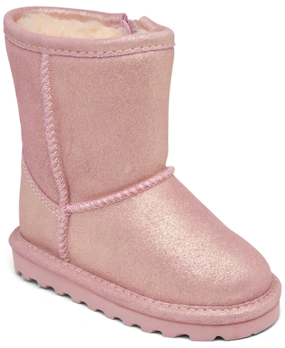 Bearpaw Little Girls Elle Short Boots From Finish Line In Pink