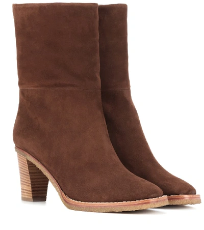 Gabriela Hearst Helen Suede Ankle Boots In Brown