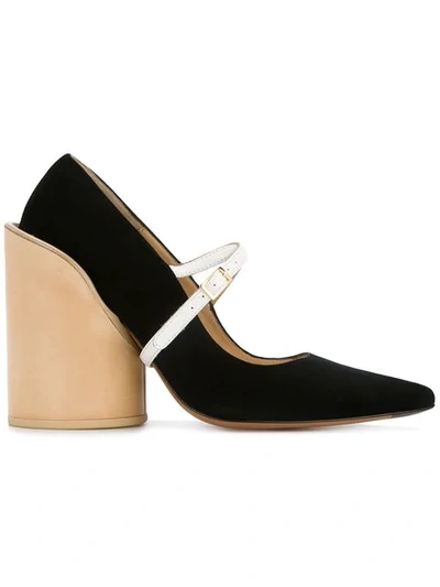 Jacquemus Geometric Block Heel Pumps In Black