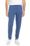 Peter Millar Lava Wash Slim-fit Tapered Stretch Cotton And Modal-blend Jersey Sweatpants In Ravine Blue