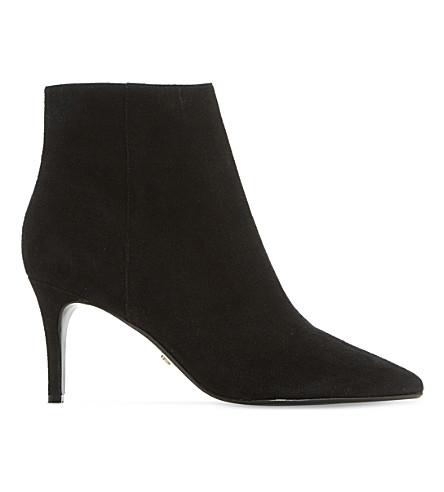 dune ladies black ankle boots