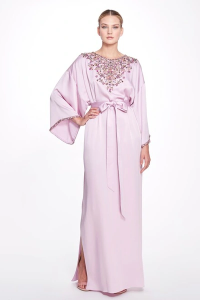 Marchesa Long Sleeve Lilac Caftan