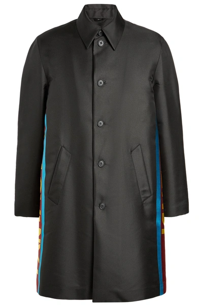 Fendi Oversized Printed Coat In Blk