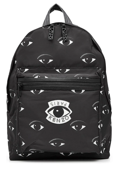 Kenzo Printed Backpack In Black