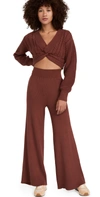 Free People Emilie Sweater Set In Cherry Cola
