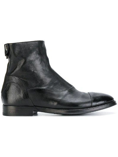 Alberto Fasciani Ulisse 1000 Back Zip Ankle Boots In Black
