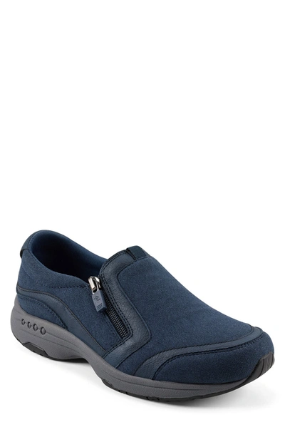 Easy Spirit Women's Thallow Side Zip Casual Slip-on Sneakers Women's Shoes In Blue