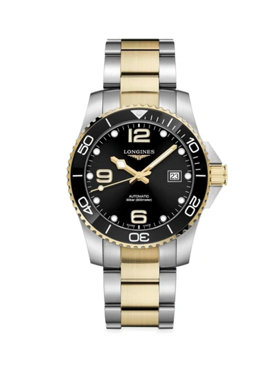 Longines Hydroconquest Automatic Black Dial Mens Watch L3.781.3.56.7 In Black,gold Tone,silver Tone,two Tone,yellow
