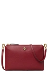 Tory Burch Kira Pebbled Leather Wallet Crossbody Bag In Tayberry