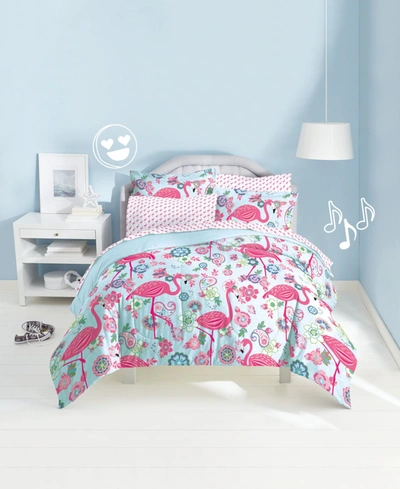 Dream Factory Flamingo Twin Comforter Set Bedding In Pink