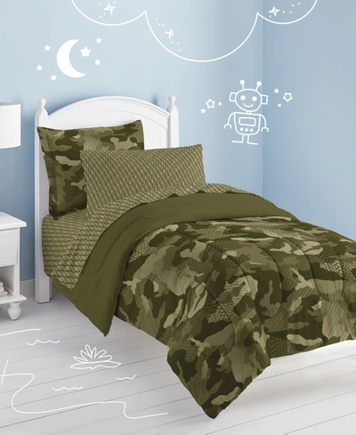 Dream Factory Geo Camo 5-pc. Full Comforter Set Bedding In Green Camo