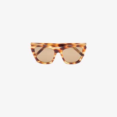 Saint Laurent Brown Kate Oversized Sunglasses