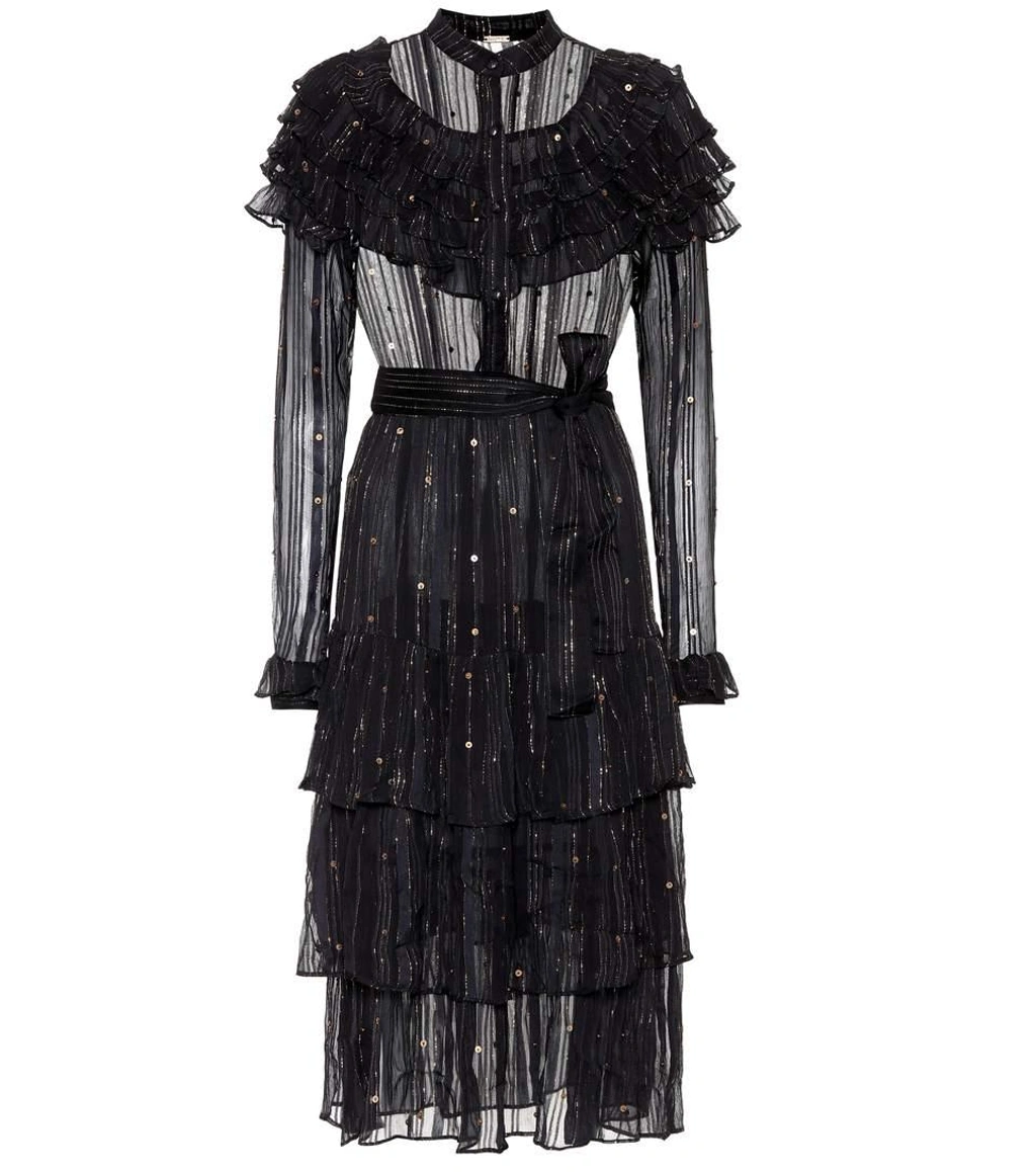 dodo bar or metallic dress Gold Etta Metallic Mesh Dress