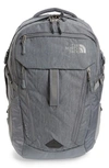The North Face Surge 33l Backpack - Grey In Medium Grey Heather/ Zinc Grey