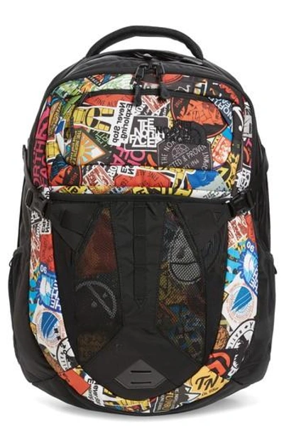 The North Face Recon Backpack - Red In Red Sticker Bomb Print/ Black |  ModeSens