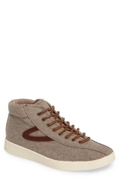 Tretorn Men's Nylite Hi 4 Casual Sneakers From Finish Line In Light Natural