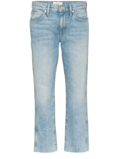 Slvrlake Harper Cropped Straight-leg Jeans In Blue