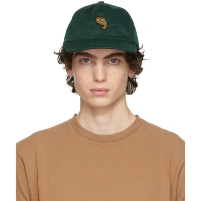 Noah Green Script Logo Five-panel Cap In Forest Green