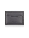 Coach Stitched Leather Card Case In Forest