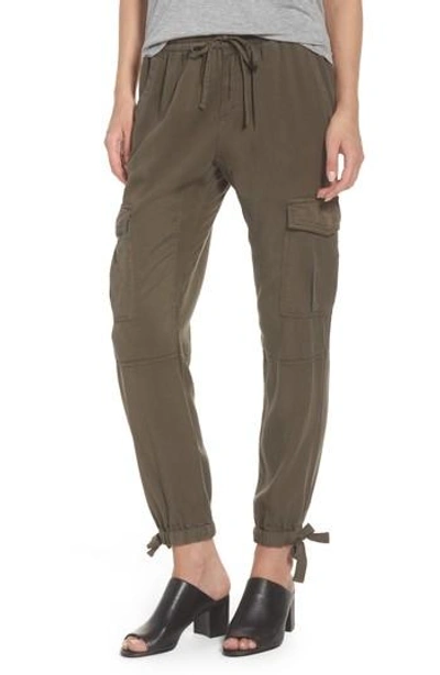 Pam & Gela Ankle Tie Tencel Pants In Loden