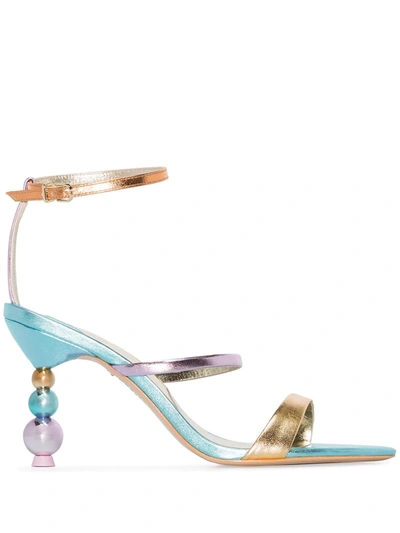 Sophia Webster Rosalind Multicolored Metallic Sphere-heel Sandals In Nocolor