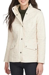 Barbour Cavalry Fleece Lined Quilted Jacket In Jasmine Pearl