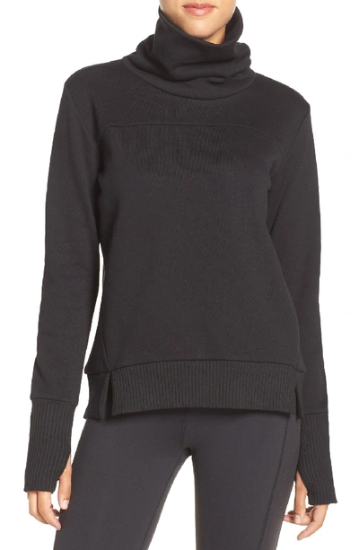 Alo Yoga 'haze' Funnel Neck Sweatshirt In Black