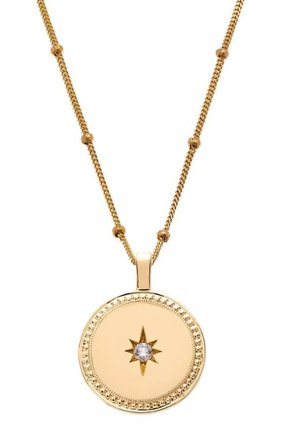 Sethi Couture Celeste Round Pendant In Yellow