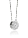 Monica Vinader Fiji Button Sterling Silver And Pavé Diamond Necklace
