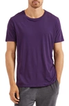 Atm Anthony Thomas Melillo Short-sleeve Regular Fit Stretch T-shirt In Purple
