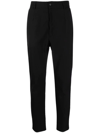 Pre-owned Dolce & Gabbana 1990s Tailored Tapered Trousers In Black