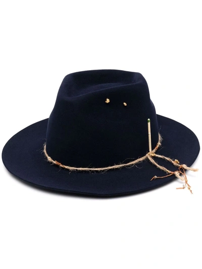 Nick Fouquet Santo Spirito Wool Fedora Hat In Blue