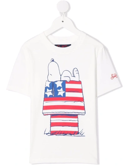Mc2 Saint Barth Teen Snoopy-print T-shirt In White