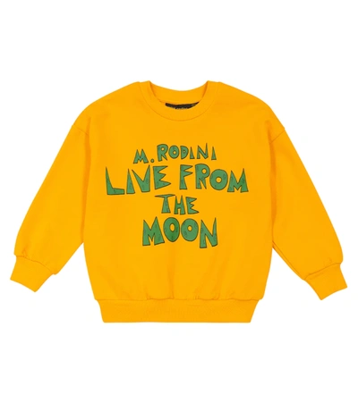 Mini Rodini Kids' Slogan-print Cotton Sweatshirt In Giallo