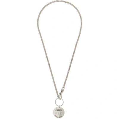 Jean Paul Gaultier Silver '325' Necklace In 91 Silver