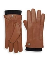 Coach 3-in-1 Leather Gloves In Dark Tan
